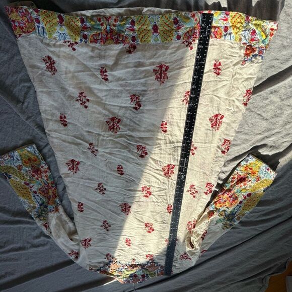 Sz 8 Flo Anthropologie Cream and brightly colored Embroidered Komono - Picture 5 of 8